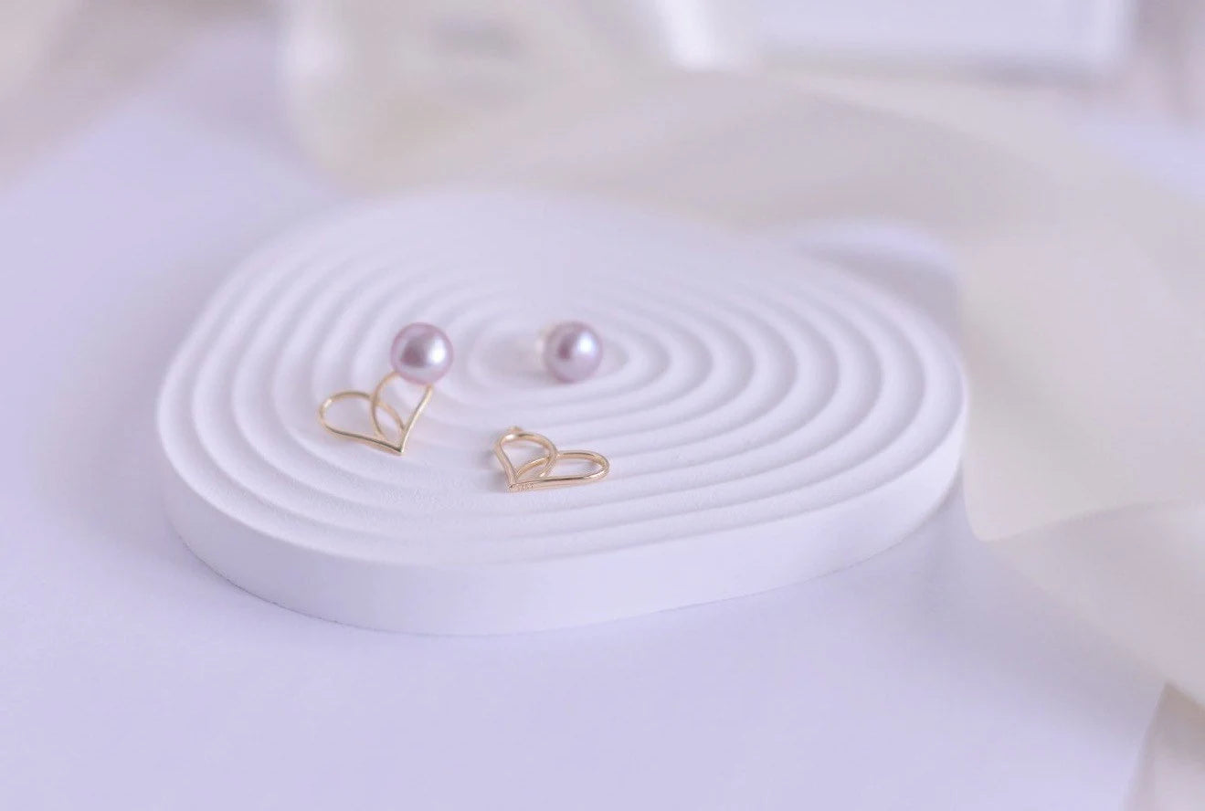 Sterling Silver Heart Earrings - Crafted with Silver