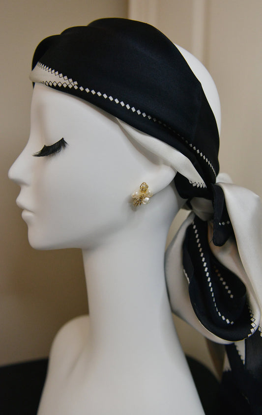 Baroque Pearl Stud Earrings - Crafted with Brass