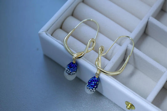 Baroque Pearl Hoop Earrings - Crafted with baroque pearl, natural