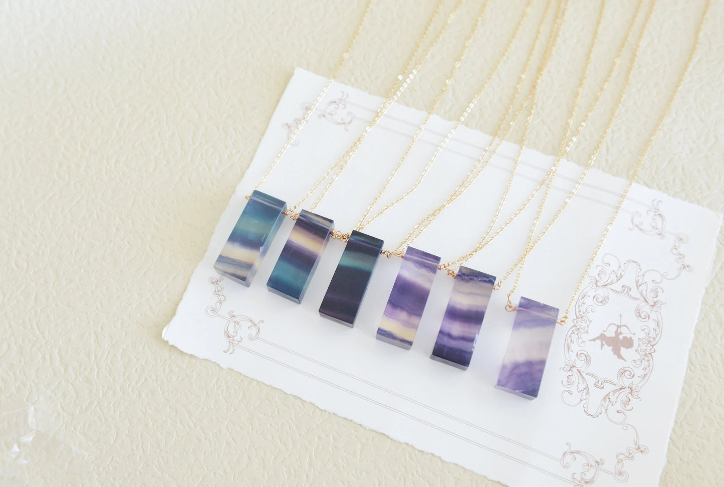 Handmade Natural Gemstone/Fluorite Necklace /Fluorite Pendant