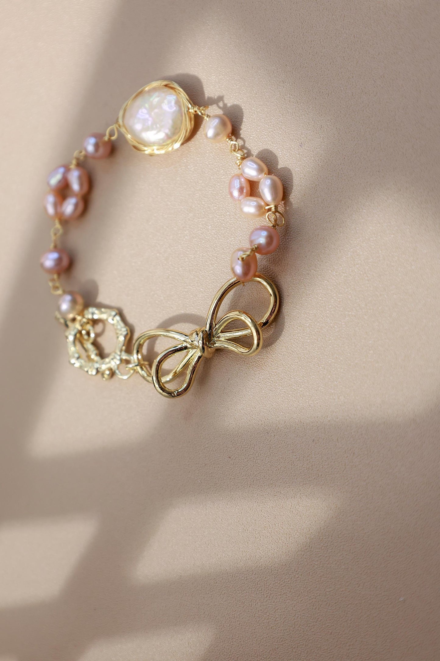 Baroque Pearl Bow Knot Bracelet