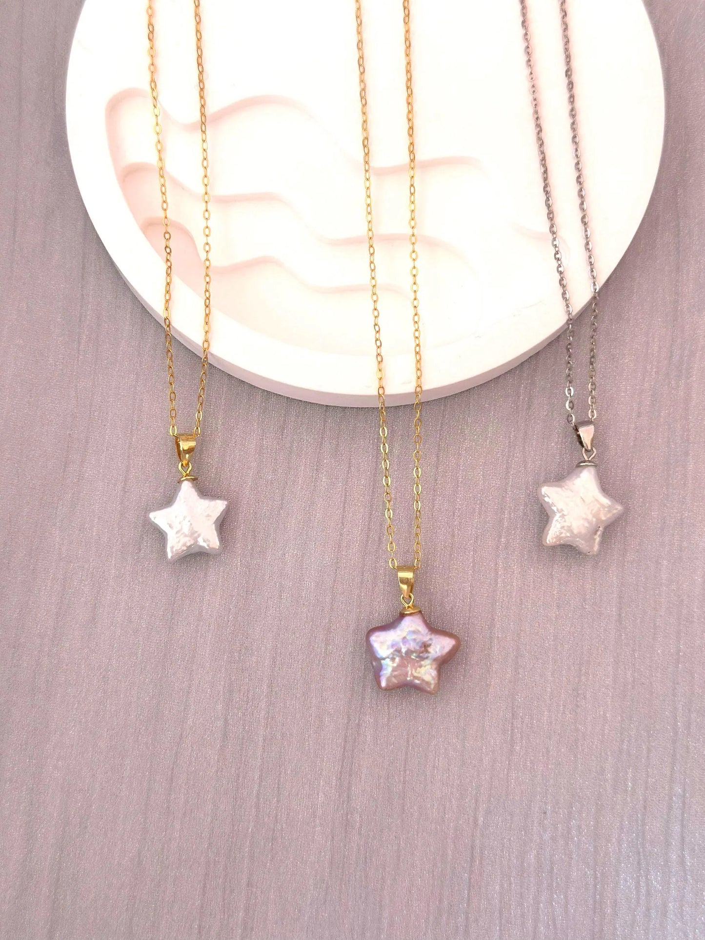 Baroque Pearl Pendant Necklace - Crafted with Sterling silver