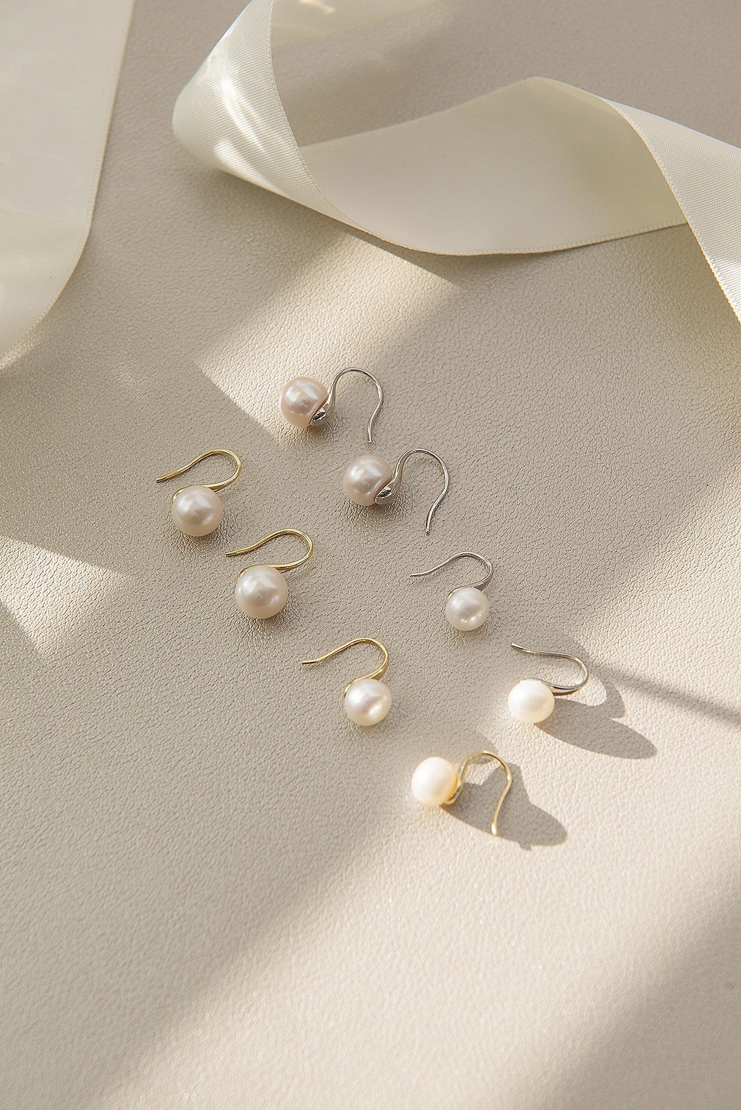Freshwater Pearl Drop Earrings - Crafted with Silver