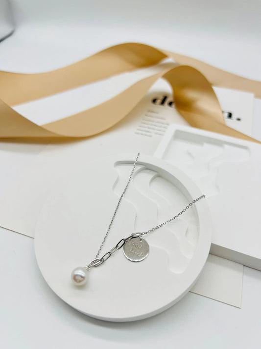 Handmade Sterling Silver Pearl Necklace