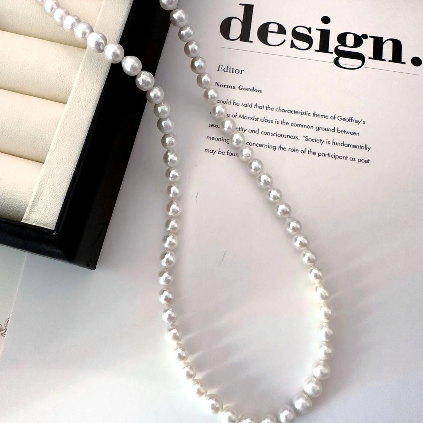 Handmade Pearl Necklace - Crafted with Sterling silver