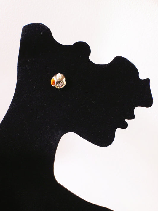 Vintage Pearl & Zircon Statement Stud Earrings