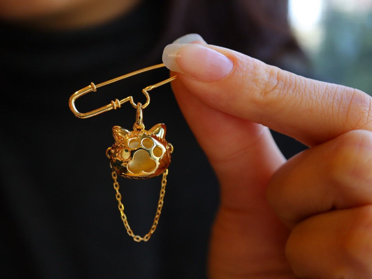 Doctor Cat Necklace /Brooch /Ring with Gold Plated Sterling Silver 925