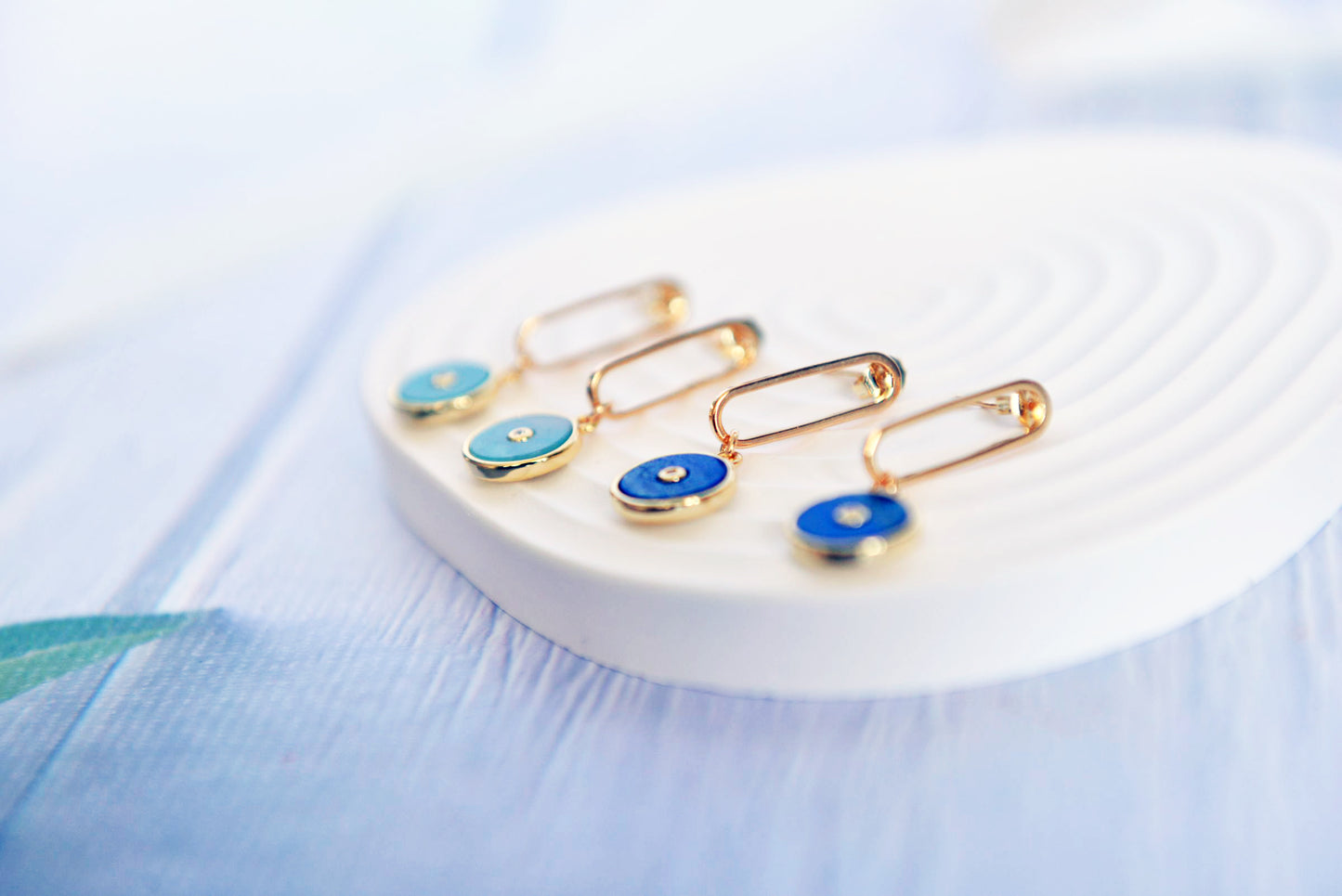 Handmade Natural Gemstone/ Real Gemstone Earrings/Lapis Lazuli Stone Earrings/Amazonite stone earrings/