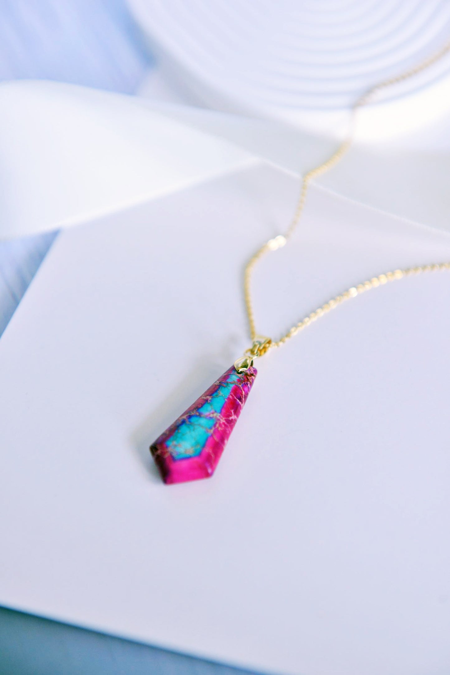 Handmade natural gemstone jewelry/Regalite pendant necklace/charming jewelry/Real gemstone/gold filled/colorful necklace/