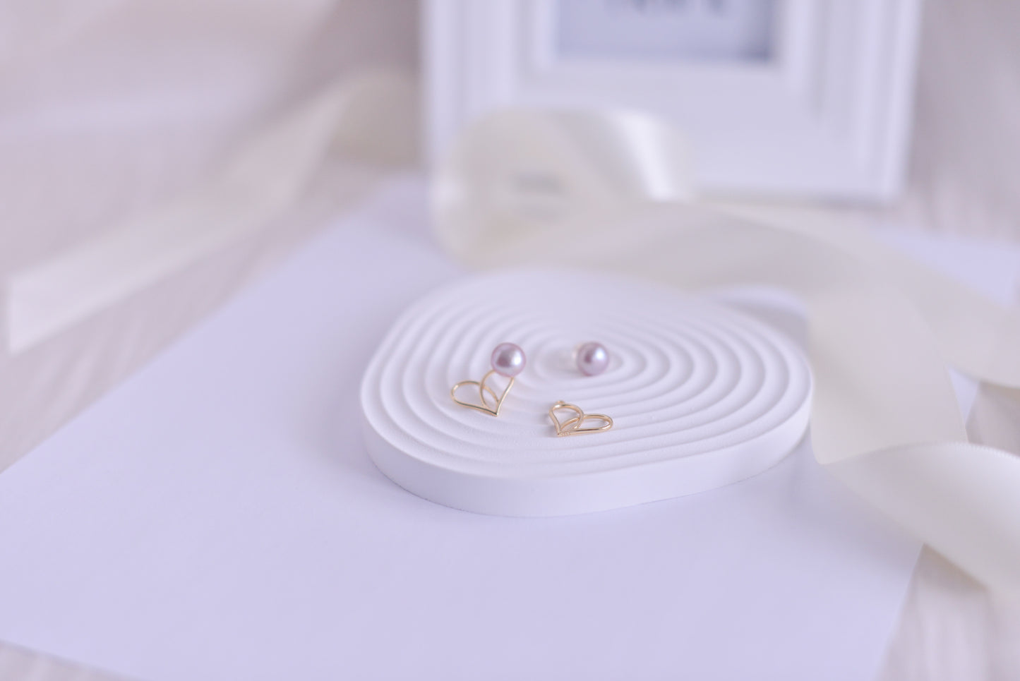 Handmade Sterling Silver Heart Earrings/ Hoop Drop Stud Earrings with Purple Pearls | Genuine Freshwater Pearls | Two way to Wear