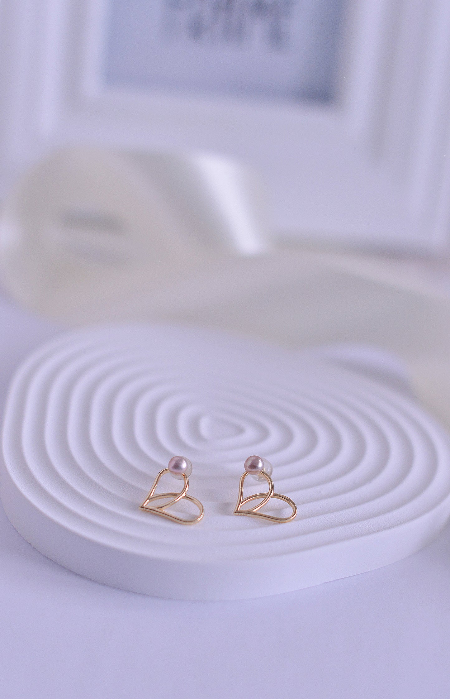 Handmade Sterling Silver Heart Earrings/ Hoop Drop Stud Earrings with Purple Pearls | Genuine Freshwater Pearls | Two way to Wear