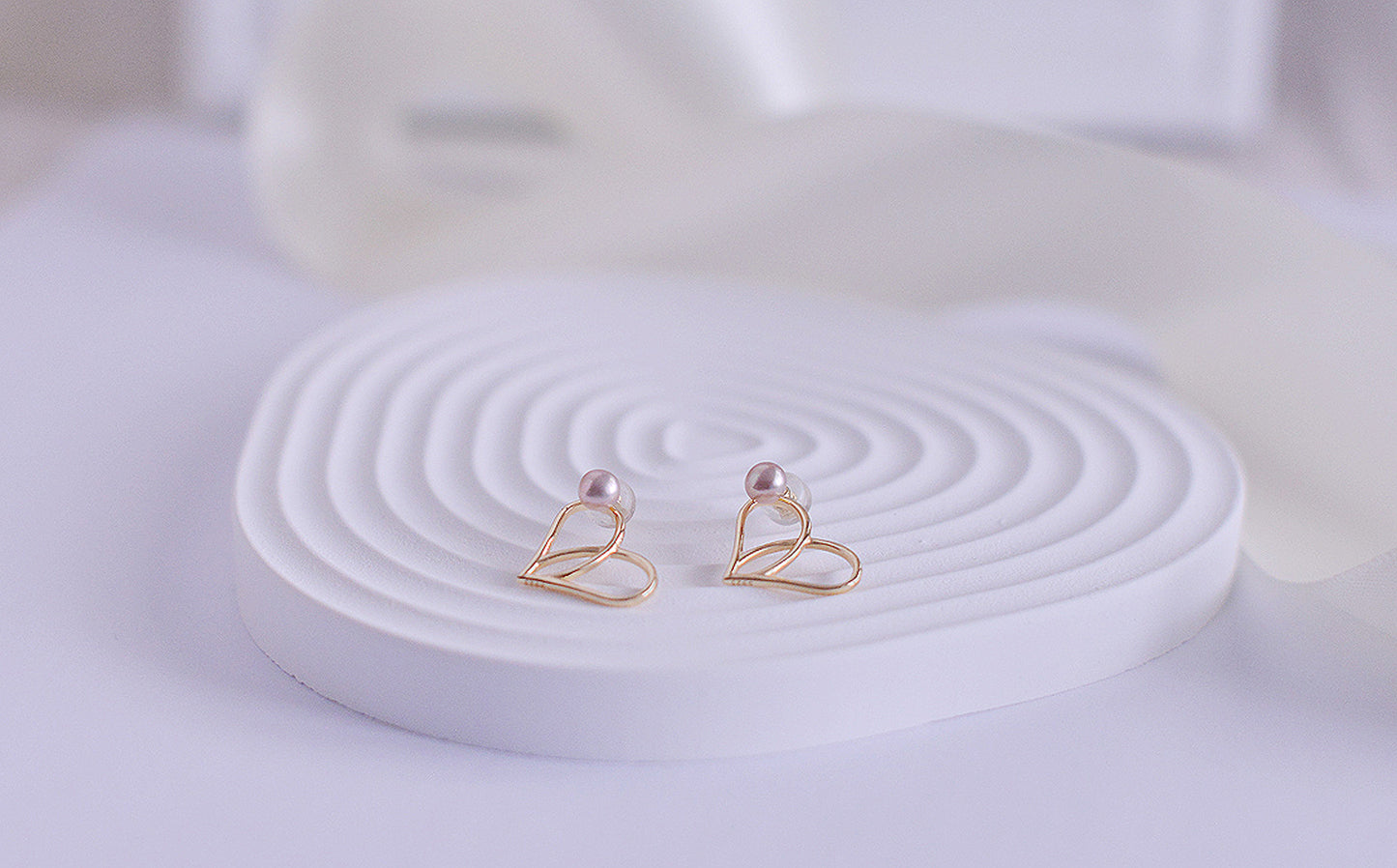 Handmade Sterling Silver Heart Earrings/ Hoop Drop Stud Earrings with Purple Pearls | Genuine Freshwater Pearls | Two way to Wear