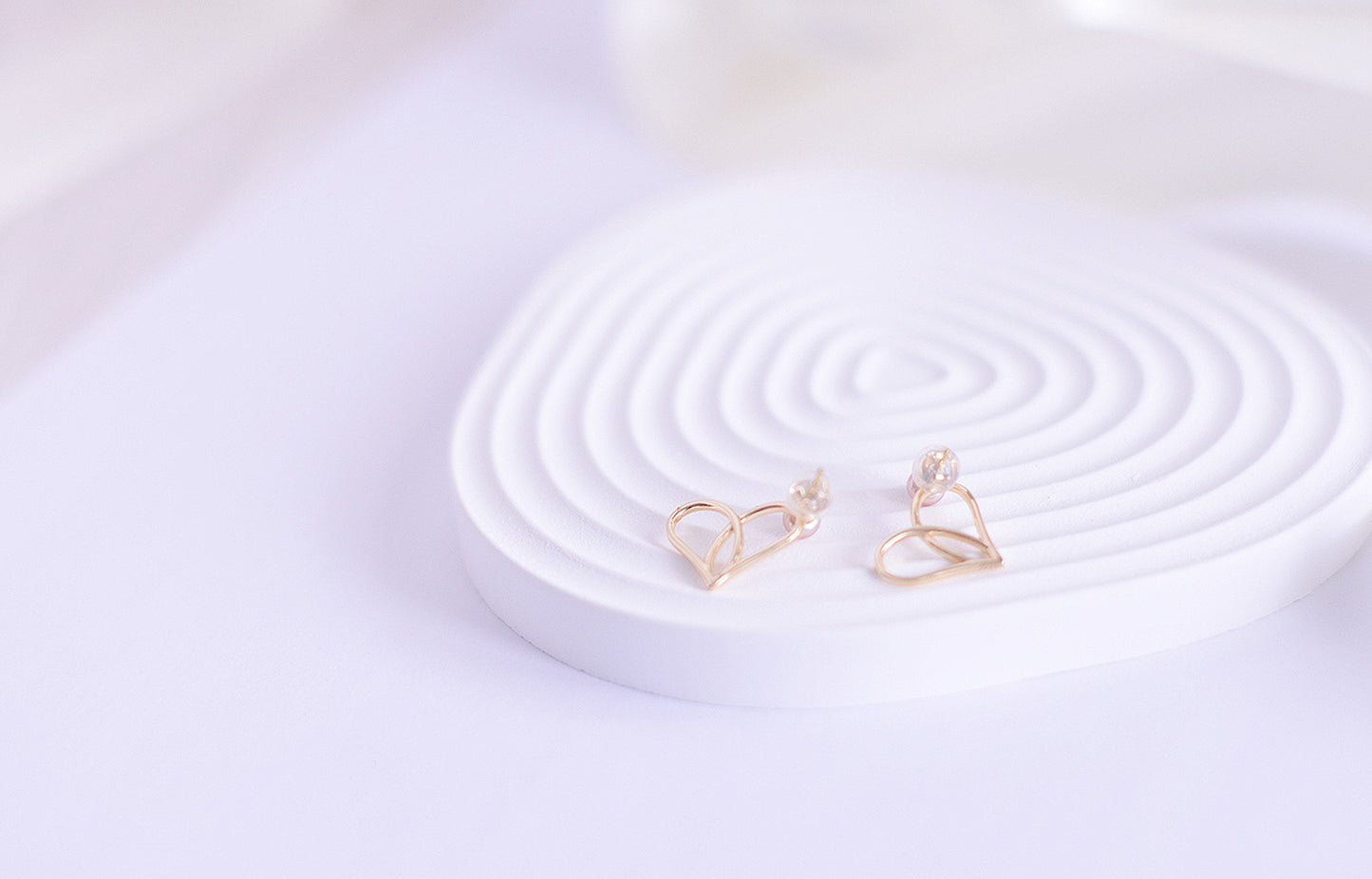 Handmade Sterling Silver Heart Earrings/ Hoop Drop Stud Earrings with Purple Pearls | Genuine Freshwater Pearls | Two way to Wear