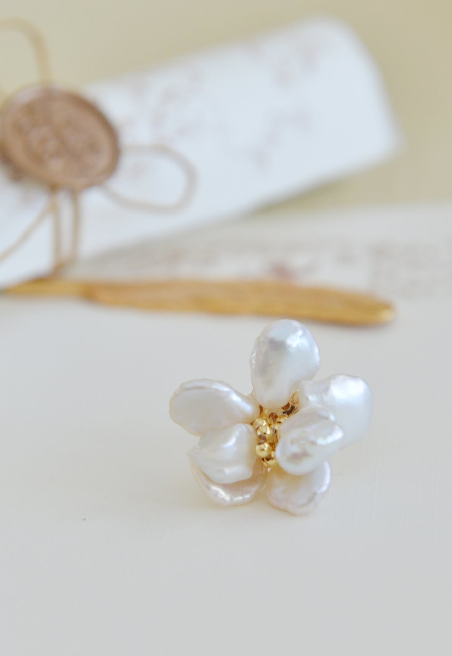 DIY SETS/Handmade Natural Pearl Rings/ Flower Rings/Baroque Pearl