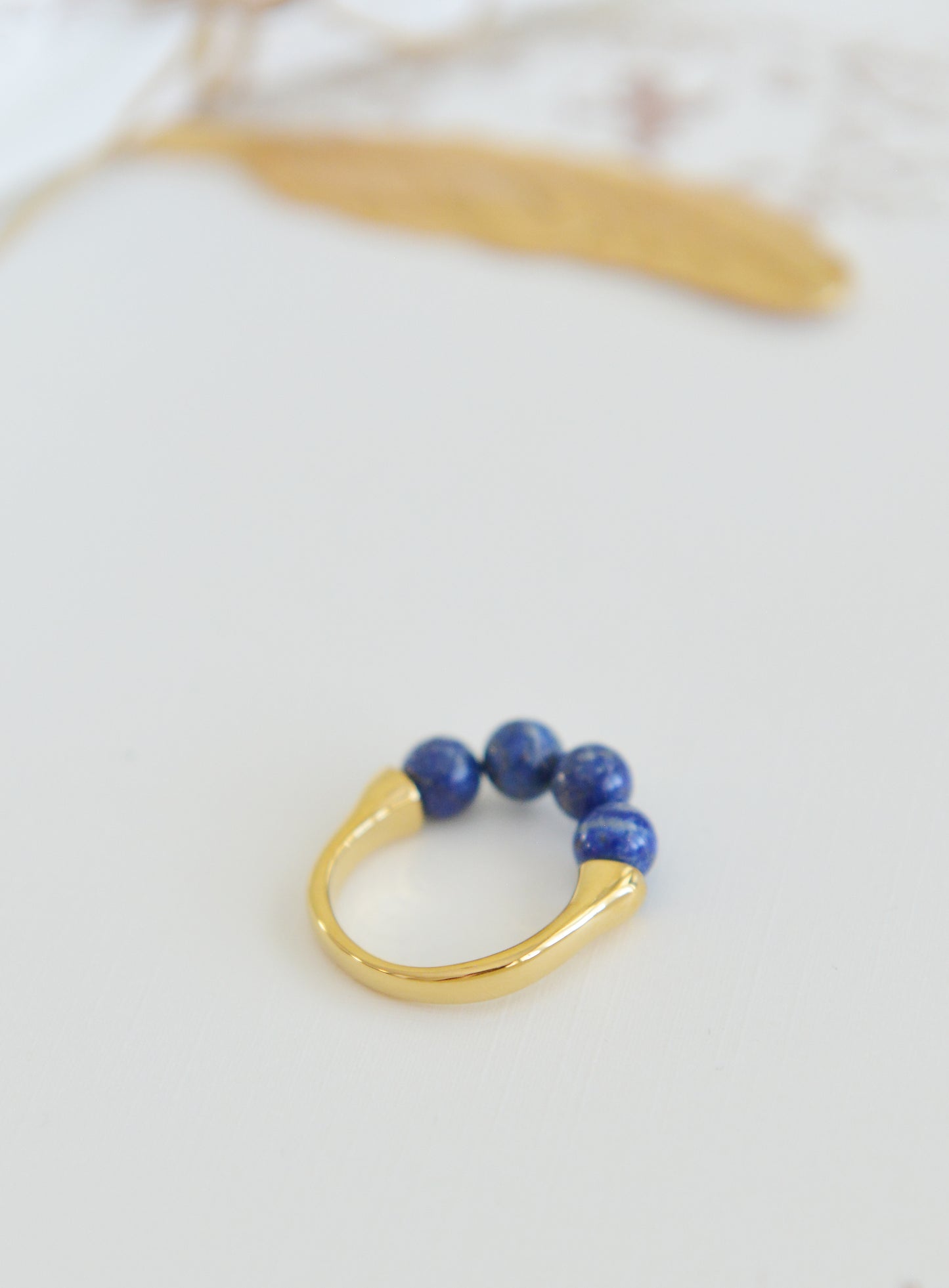 Handmade Natural Gemstone/ Real Crystal Ring/Lapis Lazuli Stone Ring/