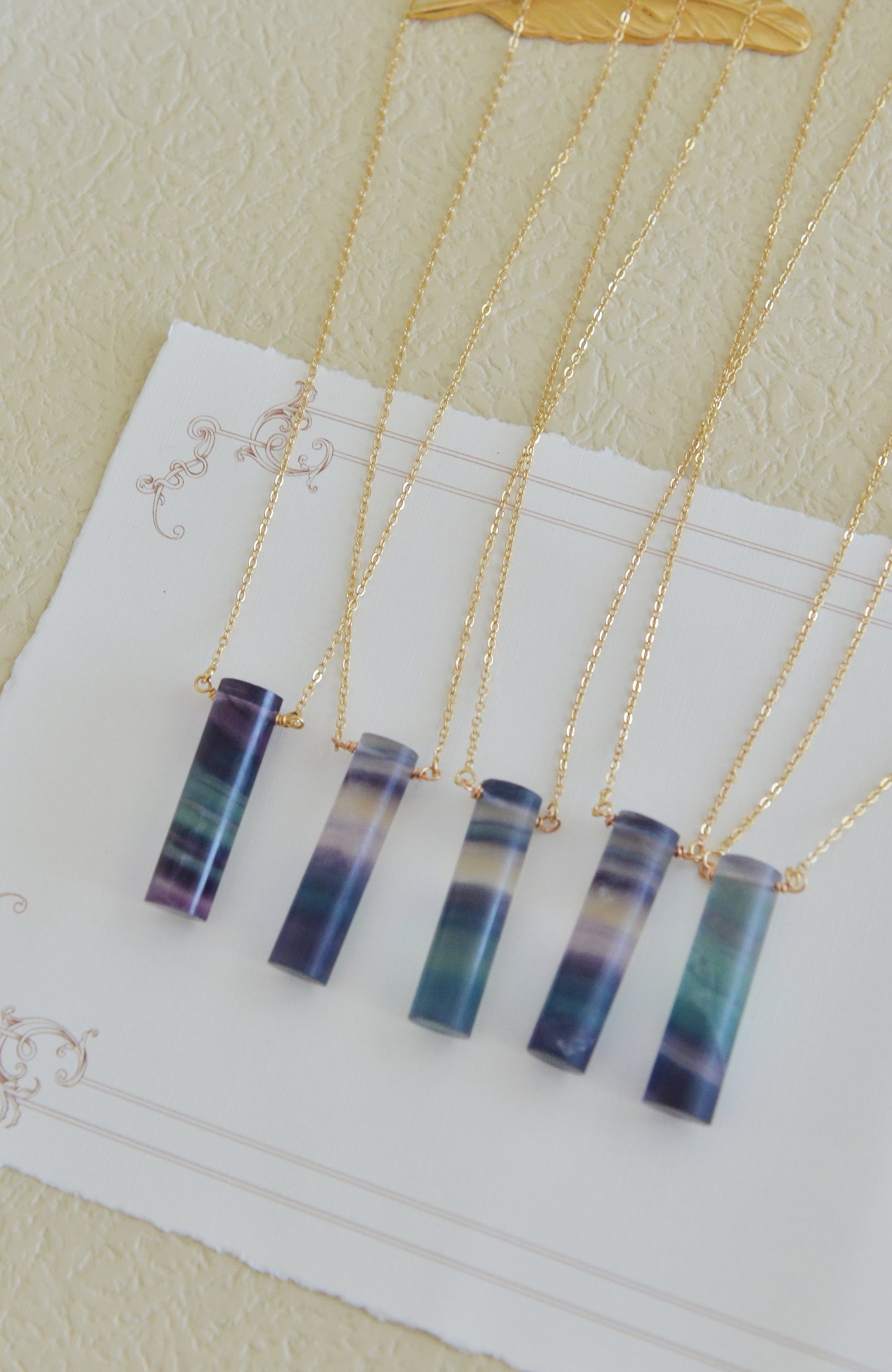Handmade Natural Gemstone/Fluorite Necklace /Fluorite Pendant /Necklace Fluorite Jewelry Gemstone Necklace/