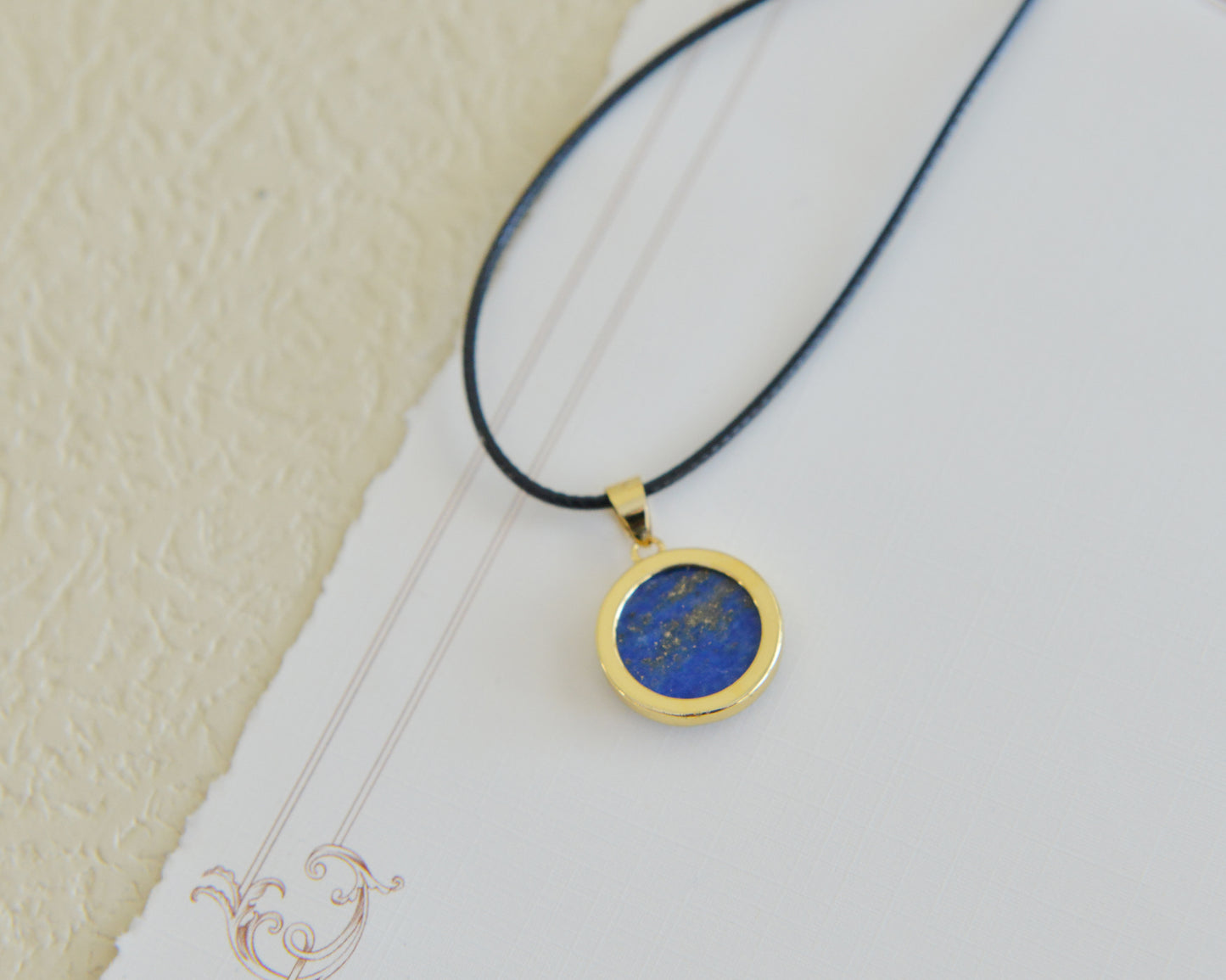 Handmade Natural Gemstone/Real Gemstone Necklace/ Lapis Lazuli Necklace /Lapis Lazuli Pendants/cute little bees Pendants/