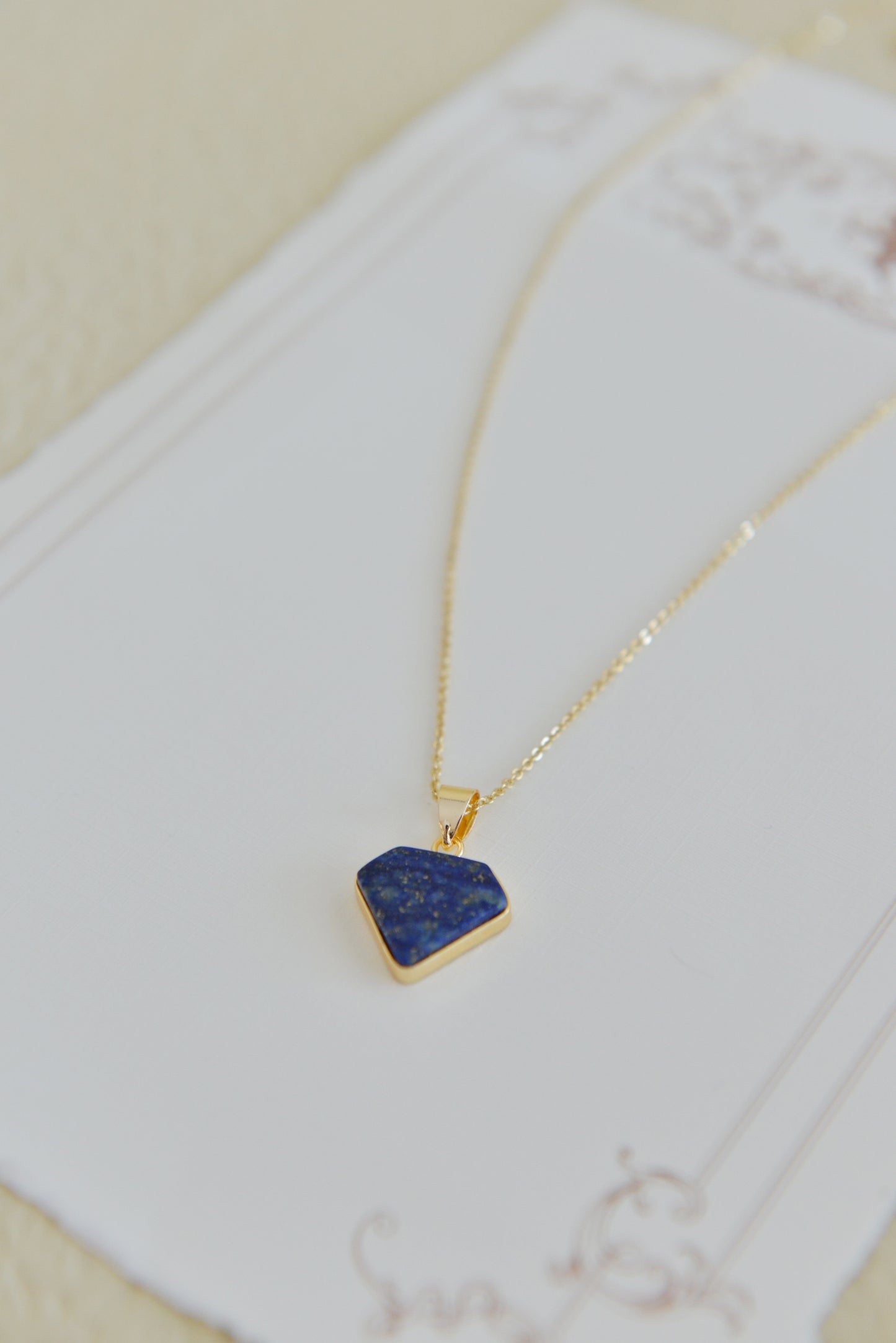 Handmade Natural Gemstone/Real Gemstone Necklace/ Lapis Lazuli Necklace /Lapis Lazuli Pendants