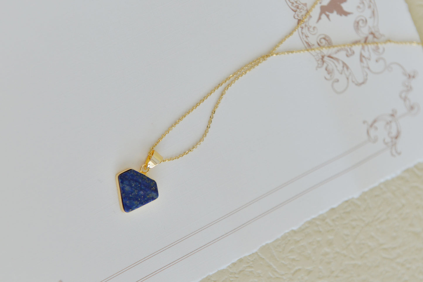 Handmade Natural Gemstone/Real Gemstone Necklace/ Lapis Lazuli Necklace /Lapis Lazuli Pendants