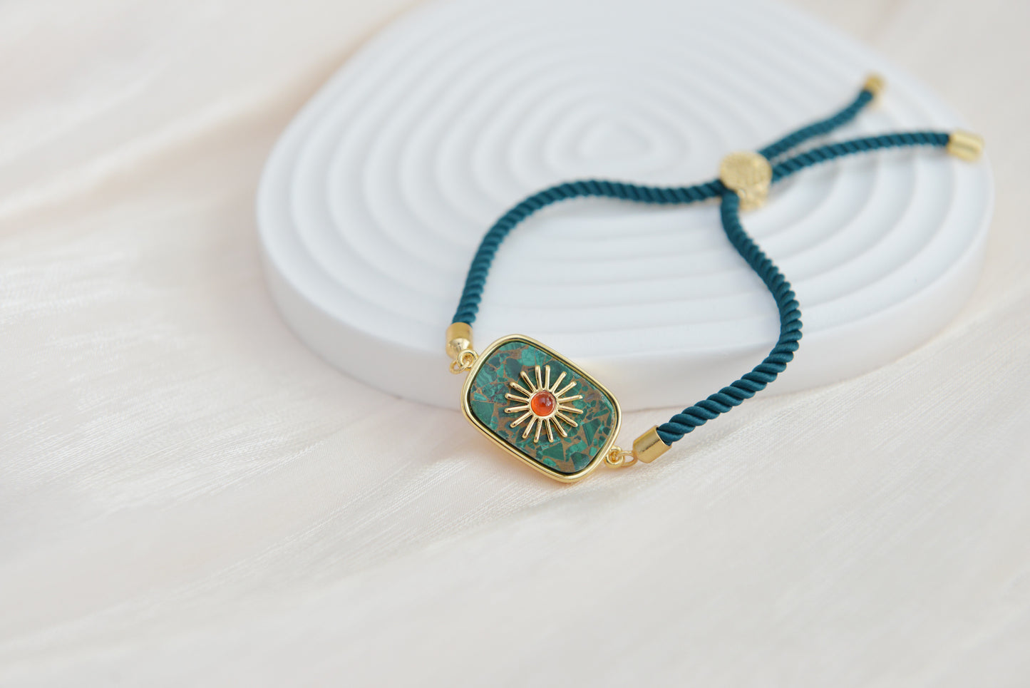 Handmade natural gemstone jewelry/Amazonite bracelet/Totem bracelet/Woven Hand Rope/gold filled/adjustable bracelet//Lapis Lazuli /Malachite