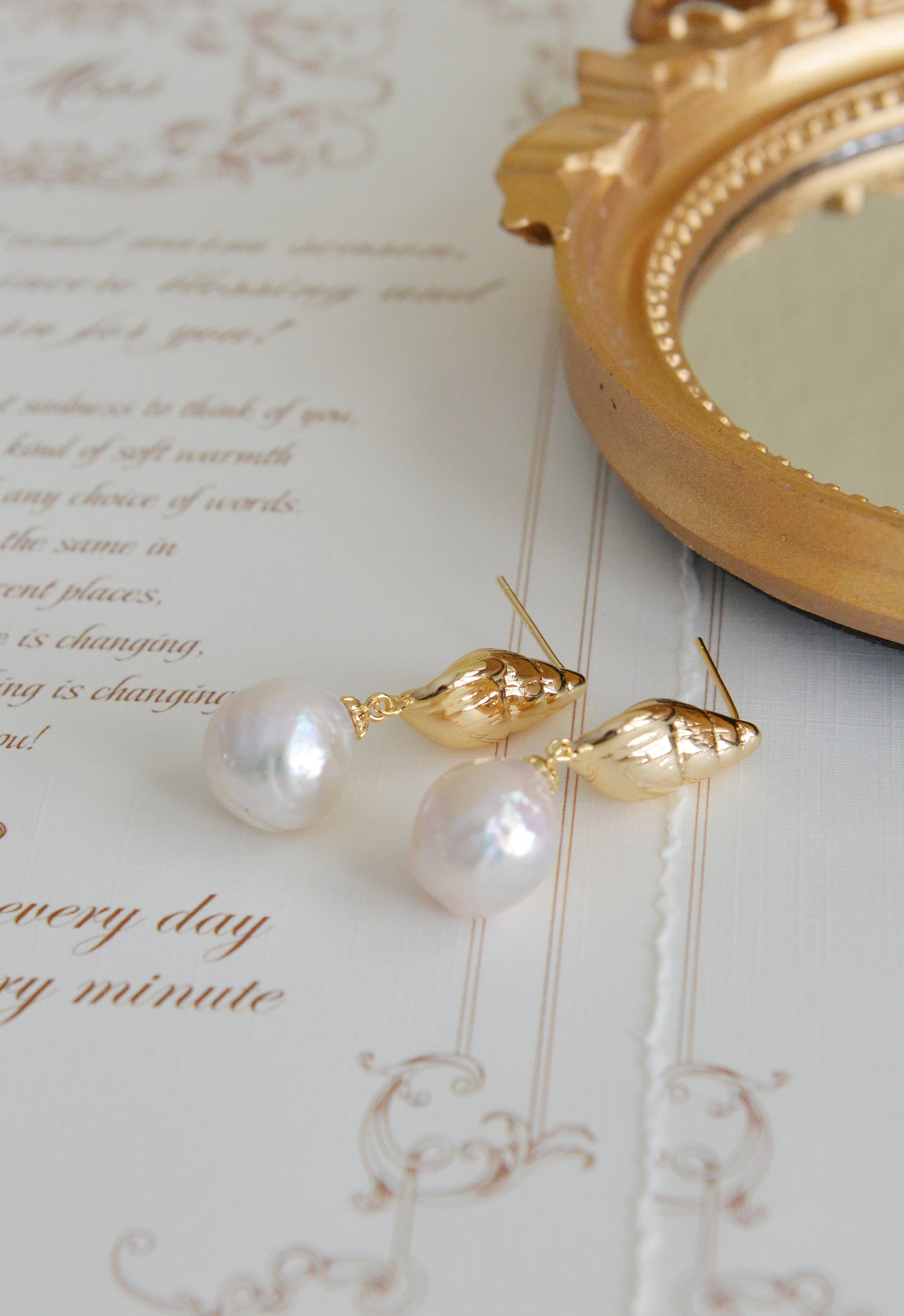 Handmade freshwater pearl Earrings/Natural Baroque Pearl Earrings/14K Gold Filled/wedding earring/real pearl earrings/AAA pearl/Bride choice