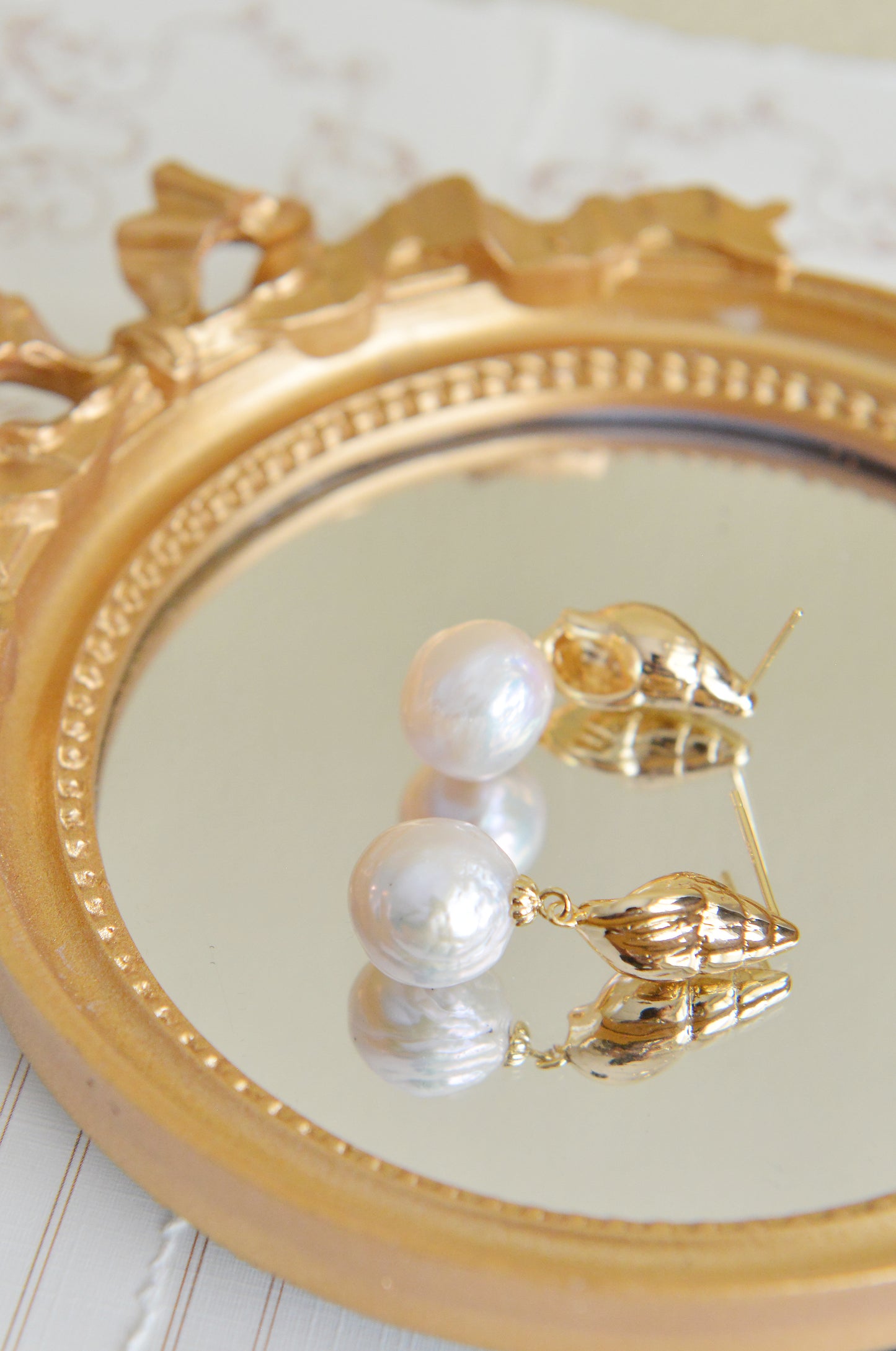 Handmade freshwater pearl Earrings/Natural Baroque Pearl Earrings/14K Gold Filled/wedding earring/real pearl earrings/AAA pearl/Bride choice