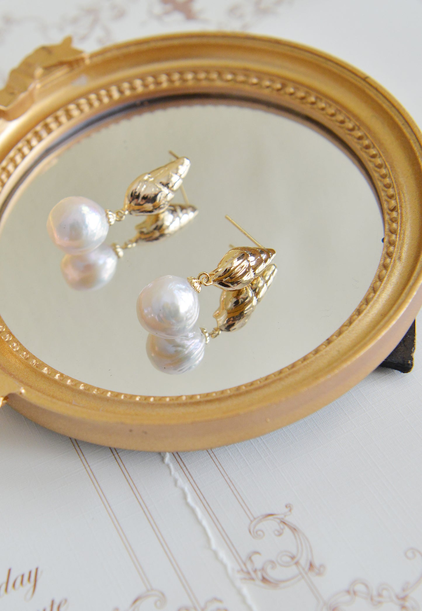 Handmade freshwater pearl Earrings/Natural Baroque Pearl Earrings/14K Gold Filled/wedding earring/real pearl earrings/AAA pearl/Bride choice
