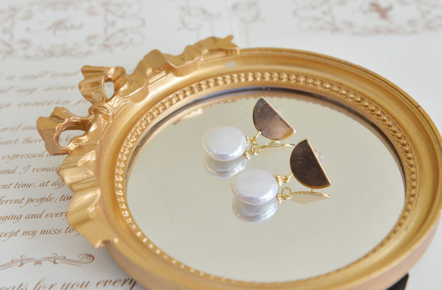 Handmade freshwater pearl Earrings/Natural Baroque Pearl Earrings/14K Gold Filled/wedding earring/Pearl drop earrings/Bride choice