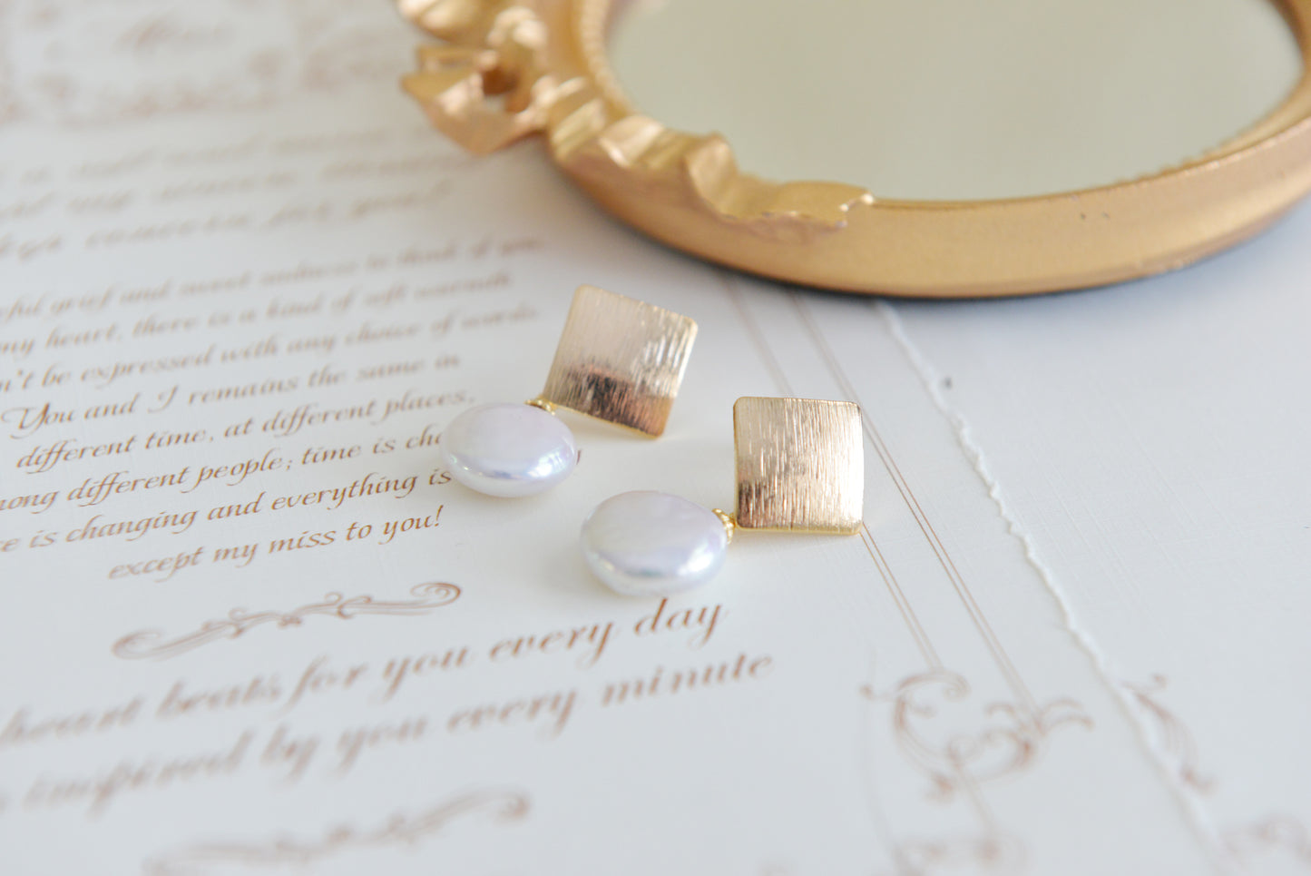 Handmade freshwater pearl Earrings/Natural Baroque Pearl Earrings/14K Gold Filled/wedding earring/real pearl earrings/AAA pearl/Bride choice