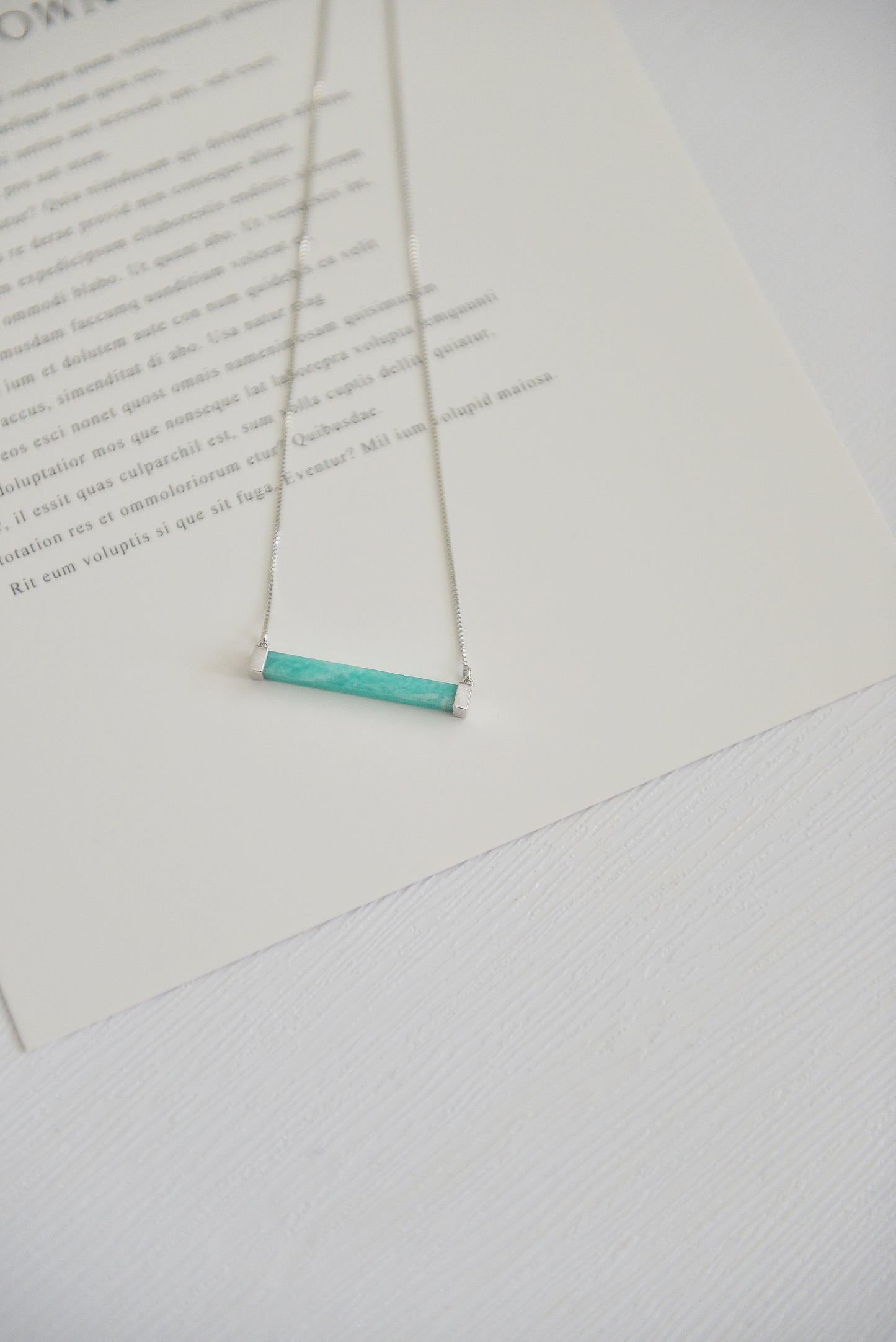 Handmade natural gemstone necklace/blue lace agate/amazonite/Blue-vein stone