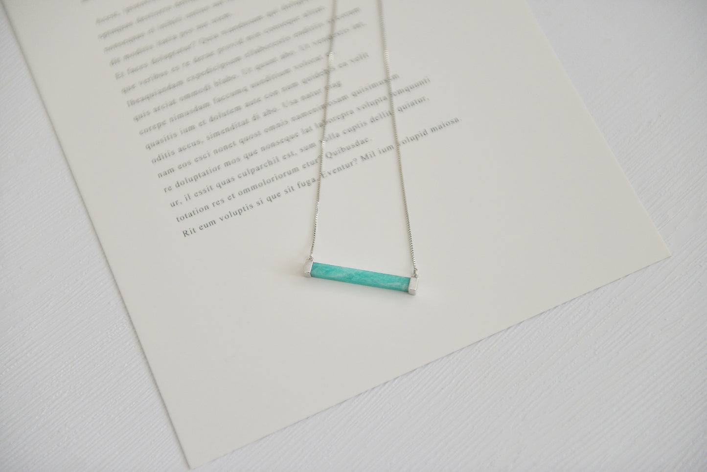 Handmade natural gemstone necklace/blue lace agate/amazonite/Blue-vein stone