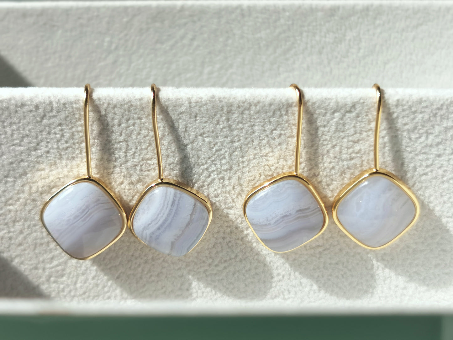 Handmade Natural Gemstone/Real Gemstone Earrings/Amethyst Earrings, Amazonite Earring, Rose Quartz Earrings, Blue Lace Agate Earrings