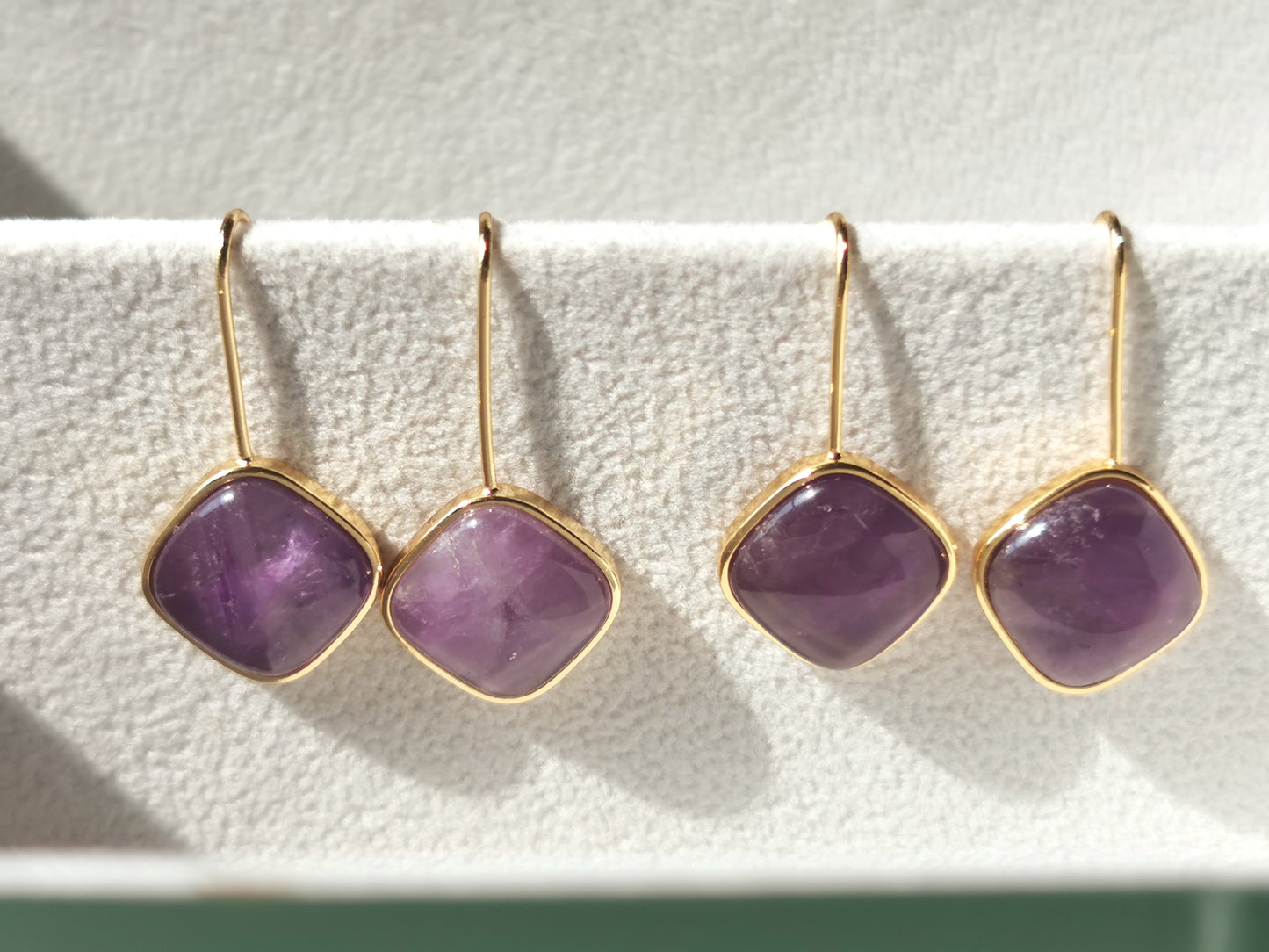 Handmade Natural Gemstone/Real Gemstone Earrings/Amethyst Earrings, Amazonite Earring, Rose Quartz Earrings, Blue Lace Agate Earrings
