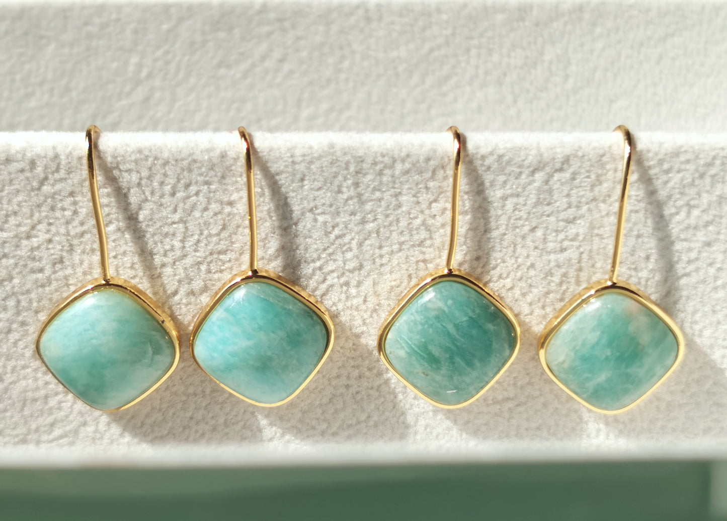 Handmade Natural Gemstone/Real Gemstone Earrings/Amethyst Earrings, Amazonite Earring, Rose Quartz Earrings, Blue Lace Agate Earrings
