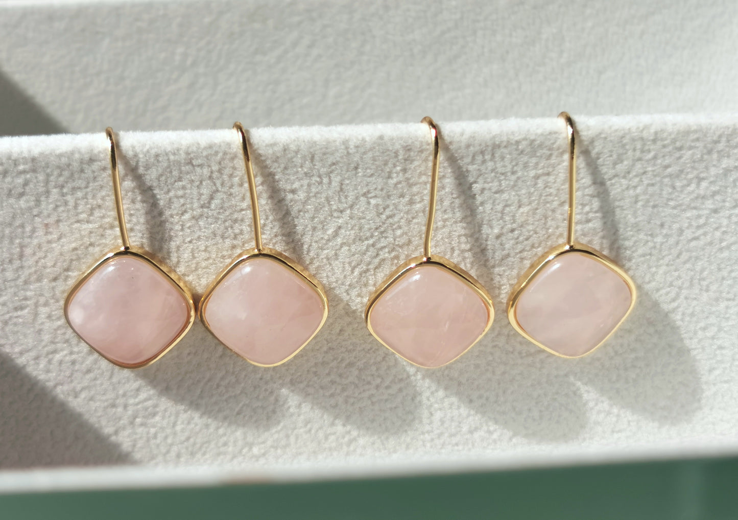 Handmade Natural Gemstone/Real Gemstone Earrings/Amethyst Earrings, Amazonite Earring, Rose Quartz Earrings, Blue Lace Agate Earrings