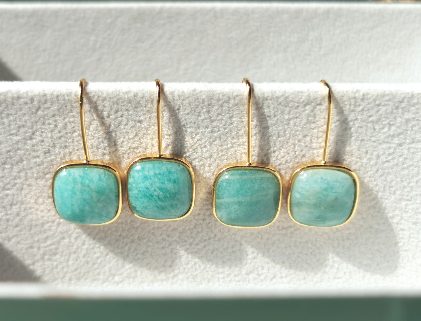 Handmade Natural Gemstone/Real Gemstone Earrings/Amethyst Earrings, Amazonite Earring, Rose Quartz Earrings, Blue Lace Agate Earrings