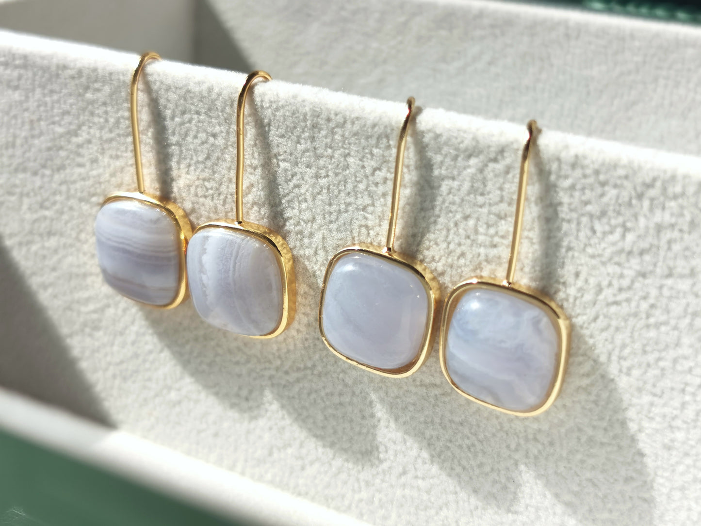 Handmade Natural Gemstone/Real Gemstone Earrings/Amethyst Earrings, Amazonite Earring, Rose Quartz Earrings, Blue Lace Agate Earrings