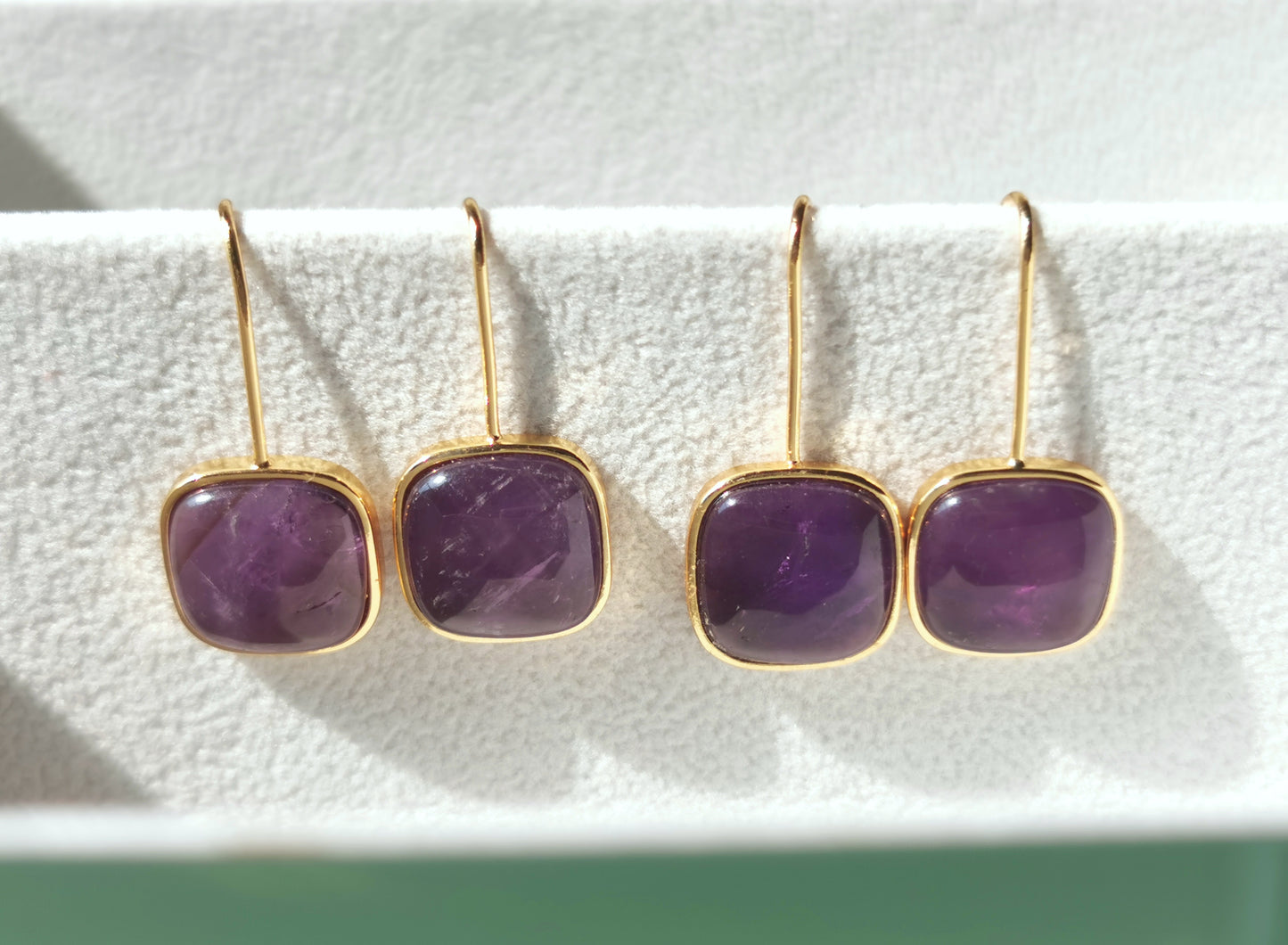 Handmade Natural Gemstone/Real Gemstone Earrings/Amethyst Earrings, Amazonite Earring, Rose Quartz Earrings, Blue Lace Agate Earrings