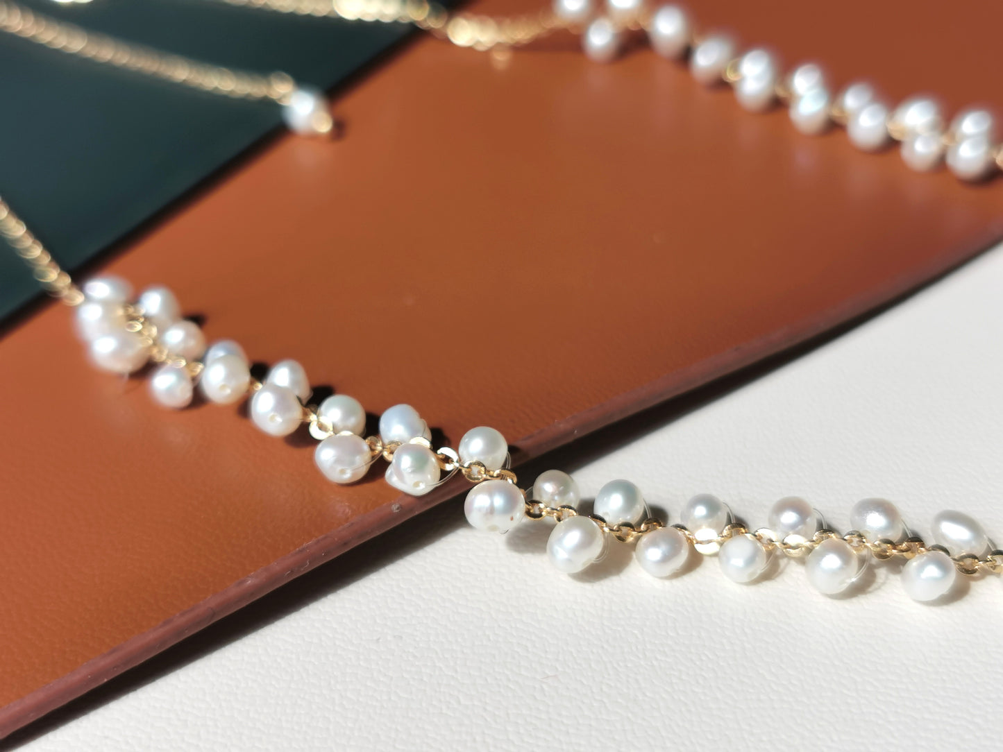 Handmade Freshwater Pearl Necklace/Pearl Choker/Pearl Bracelet/Pearl Earrings/Woven Pearl Choker Set/Real Pearl Jewelry/