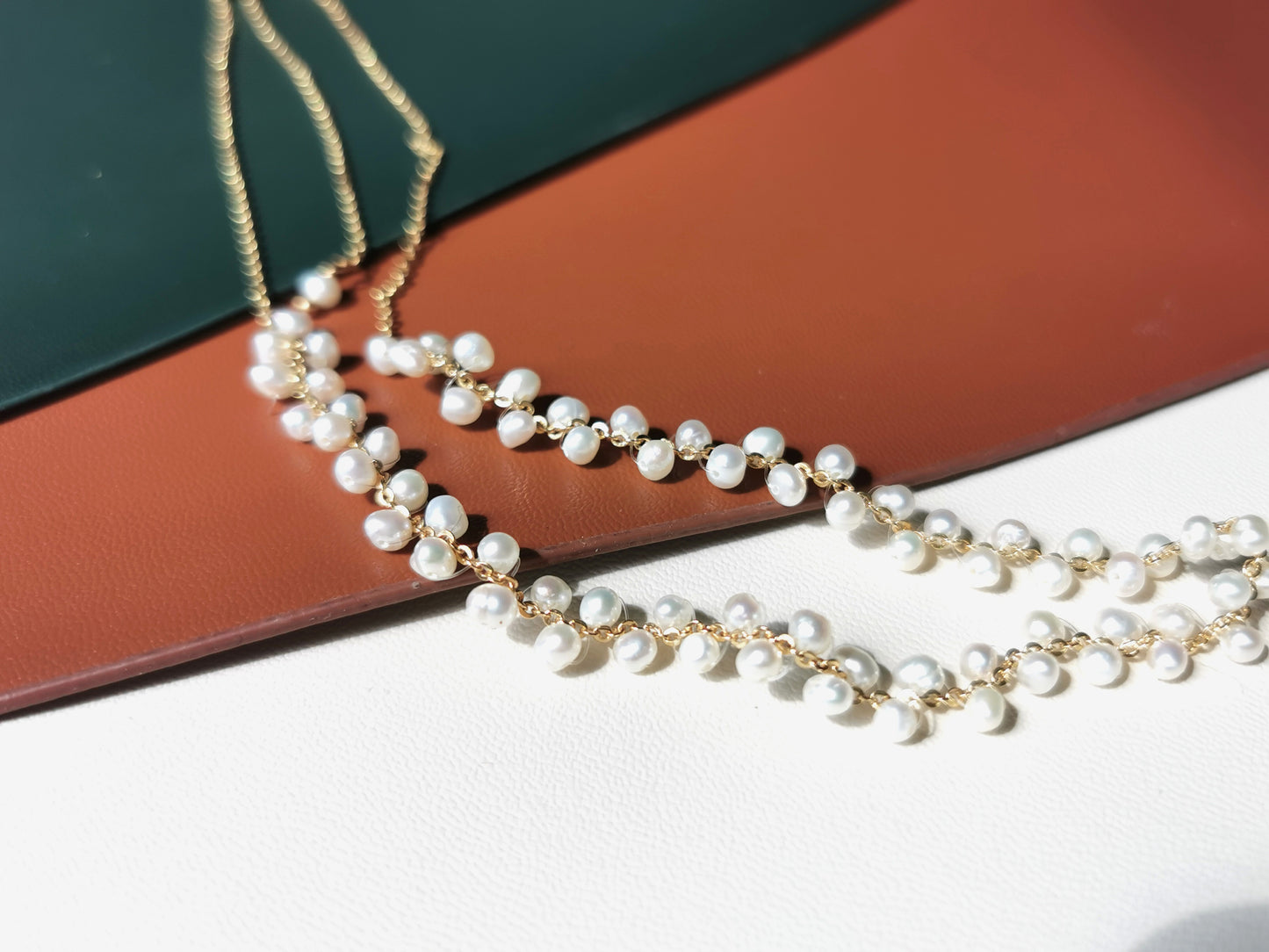 Handmade Freshwater Pearl Necklace/Pearl Choker/Pearl Bracelet/Pearl Earrings/Woven Pearl Choker Set/Real Pearl Jewelry/
