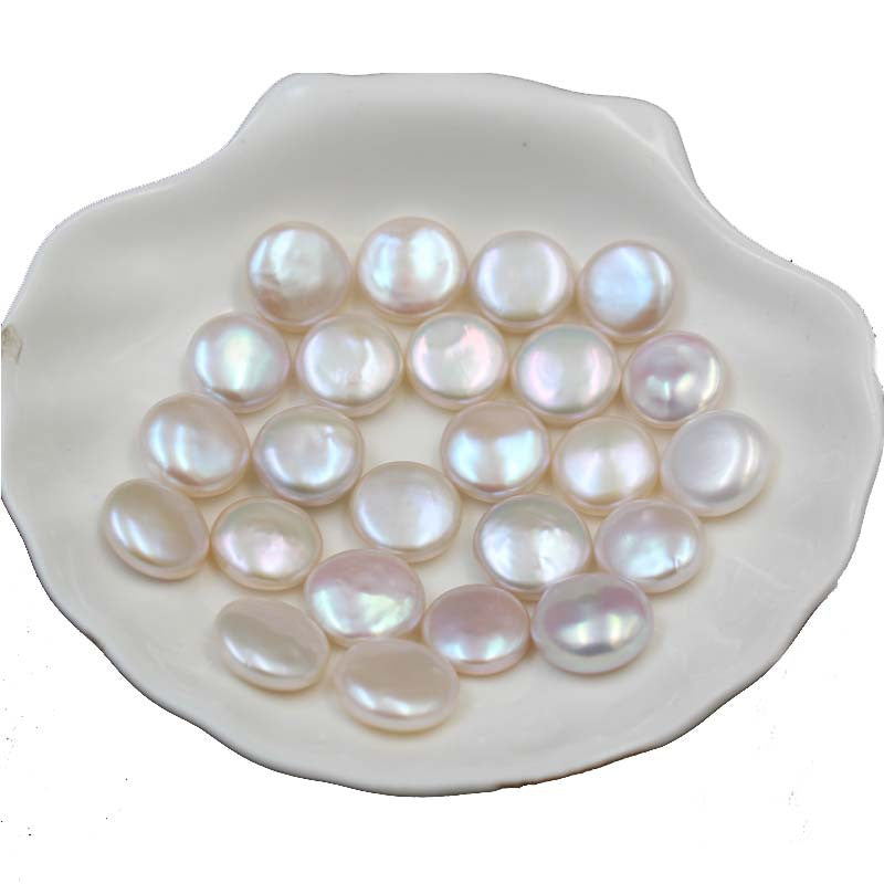 Natural freshwater coin Pearls/baroque pearls/Strong luster/only one side flawless