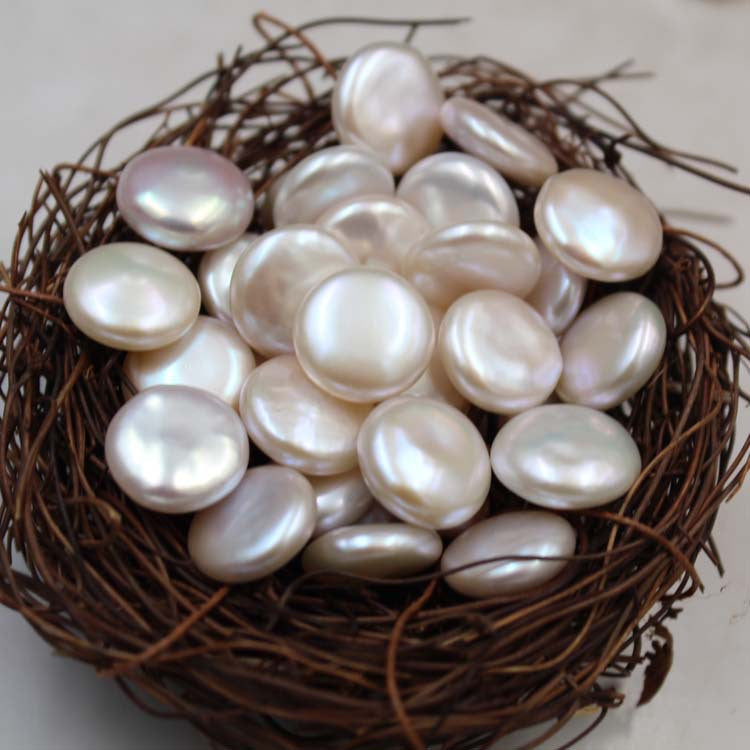 Natural freshwater coin Pearls/baroque pearls/Strong luster/only one side flawless