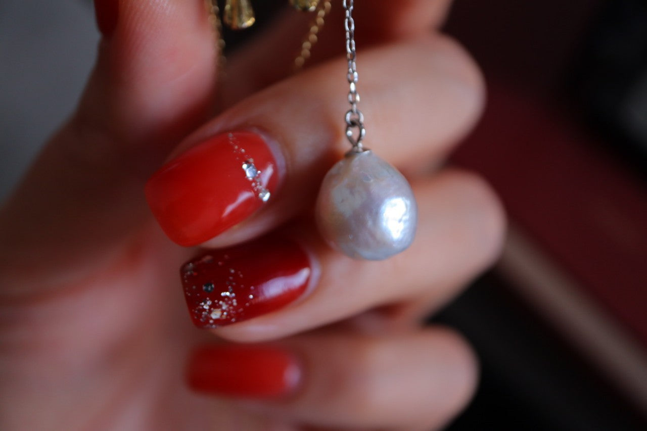 Lovely Birds with natural pearl Necklace Sterling Silver 925