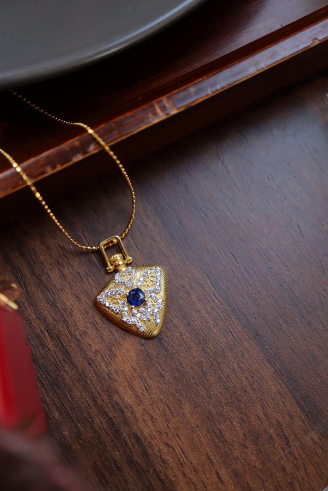 Italian Buccellati Craft/Sapphire Sterling Silver Ring/Sapphire Sterling Silver Necklace