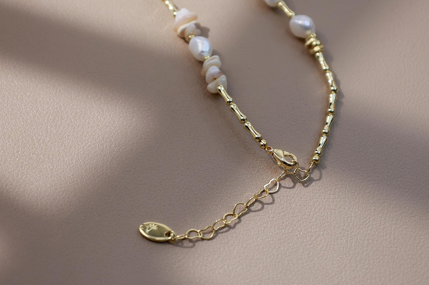 Organic Pearl & Raw Shell Fragments Choker