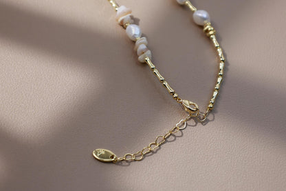 Organic Pearl & Raw Shell Fragments Choker