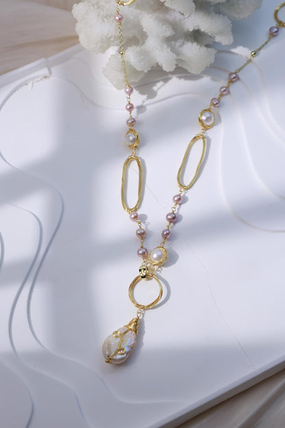 Wild Baroque Multi-Color Sweater Necklace