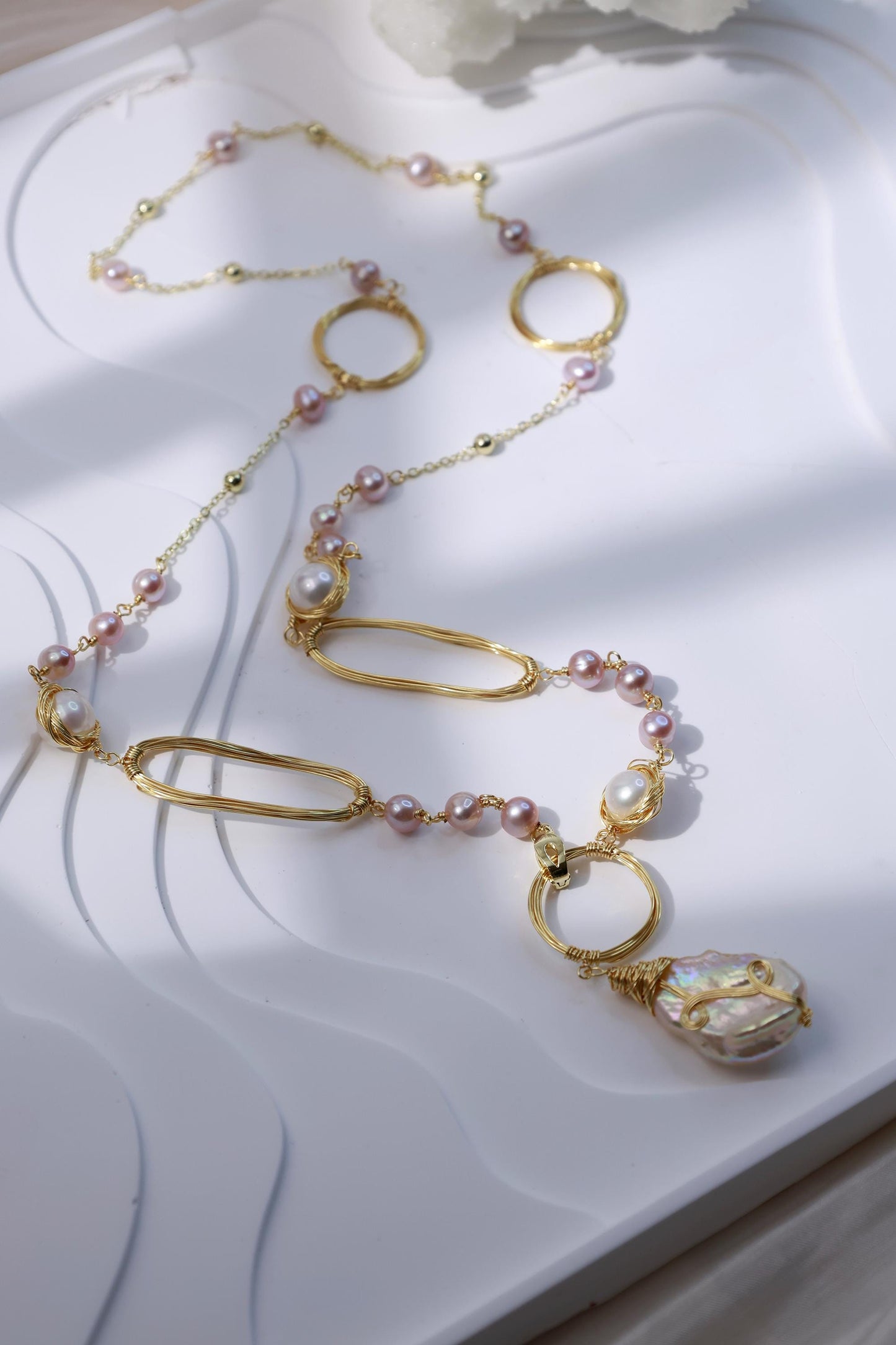 Wild Baroque Multi-Color Sweater Necklace