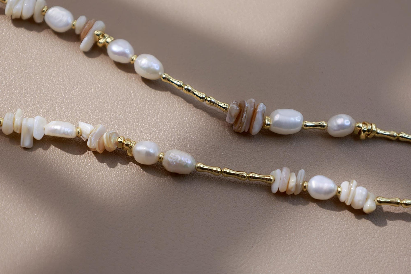 Organic Pearl & Raw Shell Fragments Choker