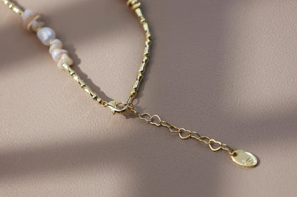 Organic Pearl & Raw Shell Fragments Choker